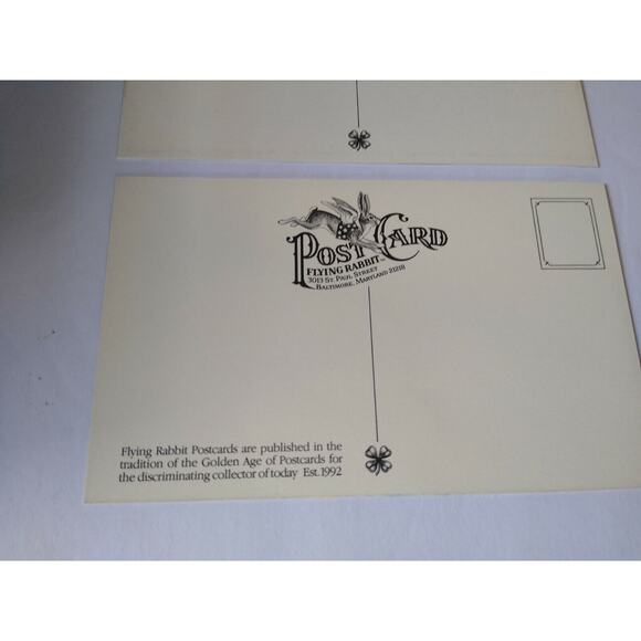 Halloween Postcard Set Of (3) Samurai Pumpkin Head Goblins Flying Rabbit 1993 - Picture 5 of 6